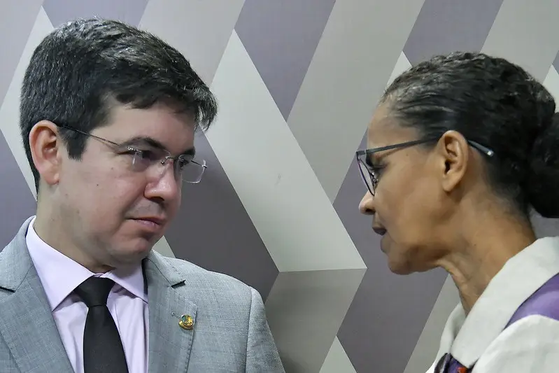 Senador Randolfe Rodrigues e ex-senadora Marina Silva, da Rede