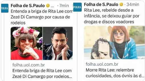 folha de s. paulo - rita lee - drogas - zezé di camargo