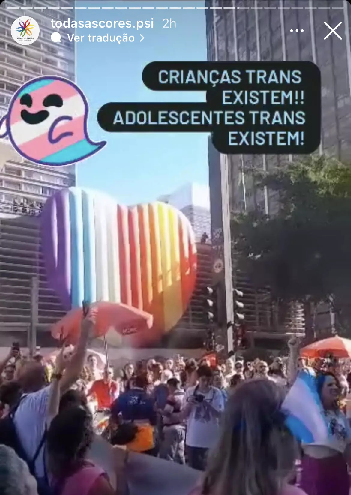 parada lgbt crianças trans