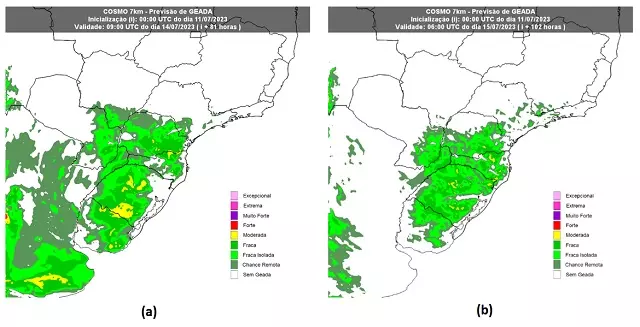 mapa - geada - inmet