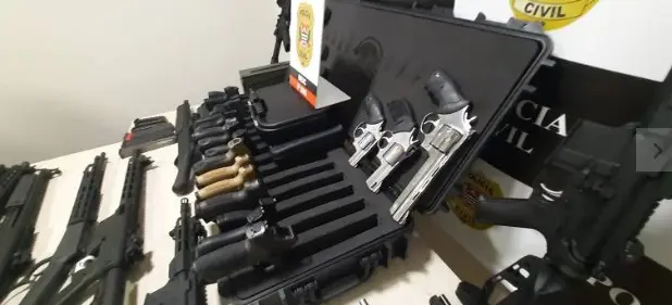 Armas apreendidas em operação da Polícia Civil de São Paulo