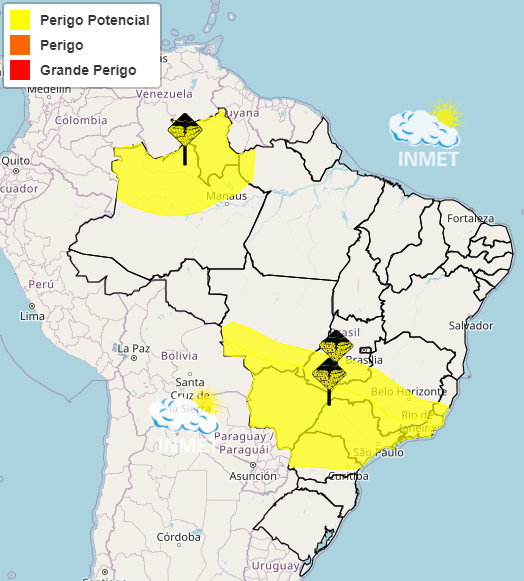 mapa de alertas do inmet