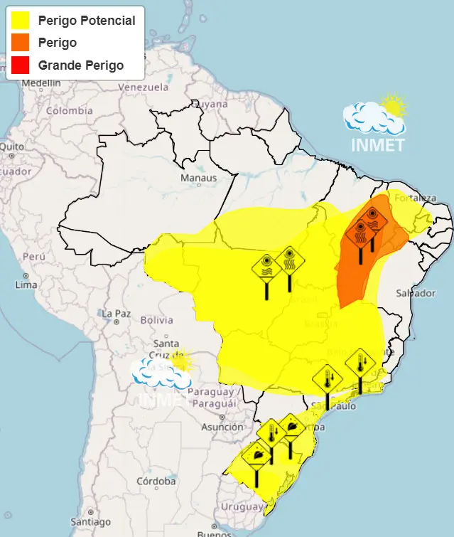 mapa de alertas do inmet — 24/8/2023
