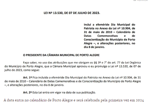 8 de janeiro dia do patriota