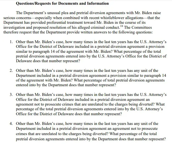 Documento de investigação contra Hunter Biden