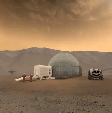 Base espacial em Marte