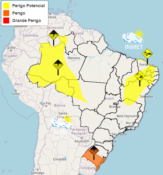 mapa de alertas do inmet