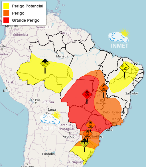 previsão do tempo - alertas - onda de calor