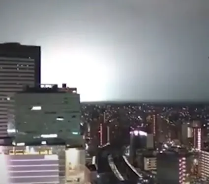 luzes terremoto Sendai Japao