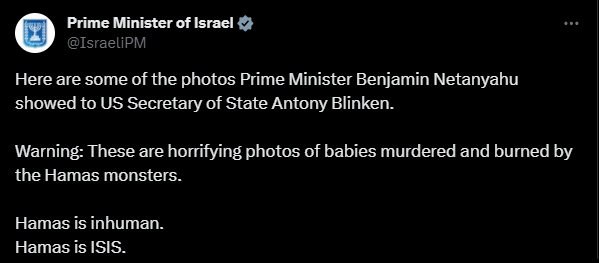 fotos bebês mortos Hamas