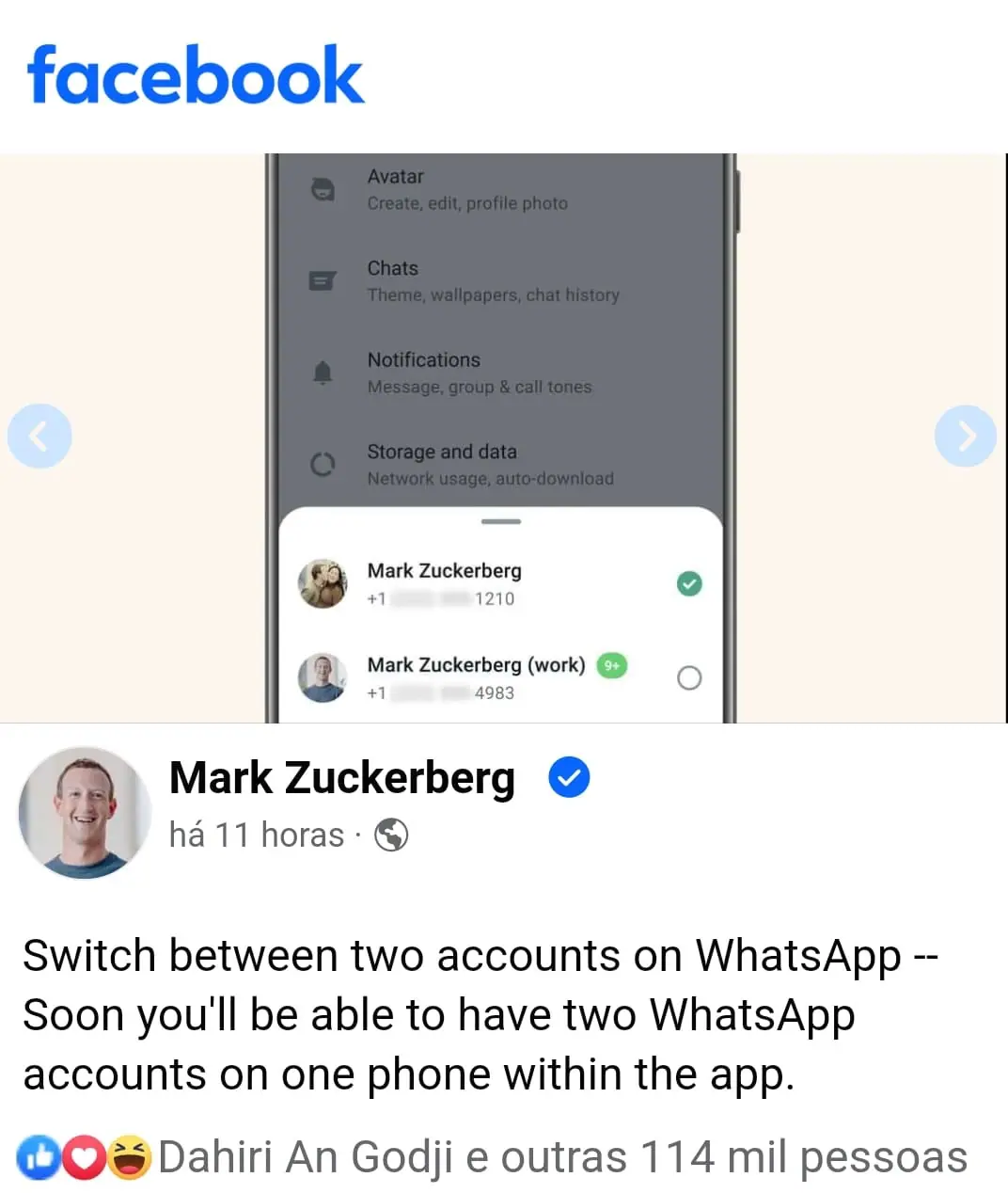 WhatsApp 2 contas mesmo celular