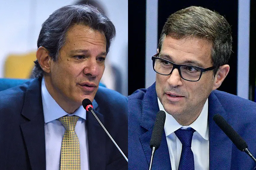 Ministro da Fazenda, Fernando Haddad, e presidente do Banco Central, Campos Neto | Fonte: Divulgação