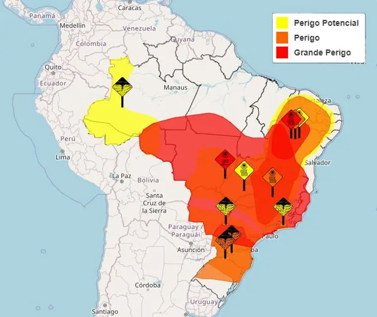 Sensação térmica calor intenso