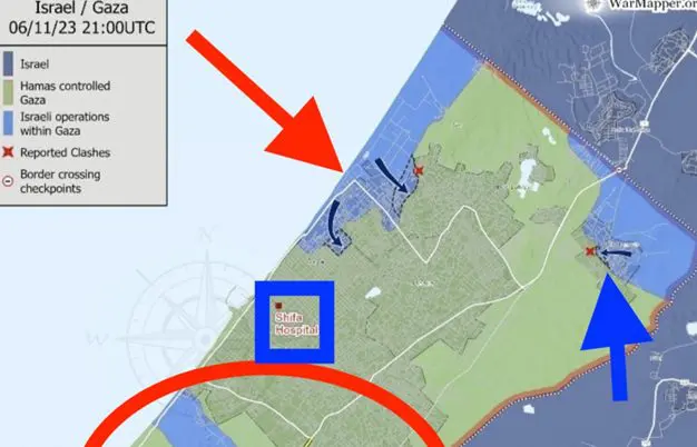 Mapa Gaza