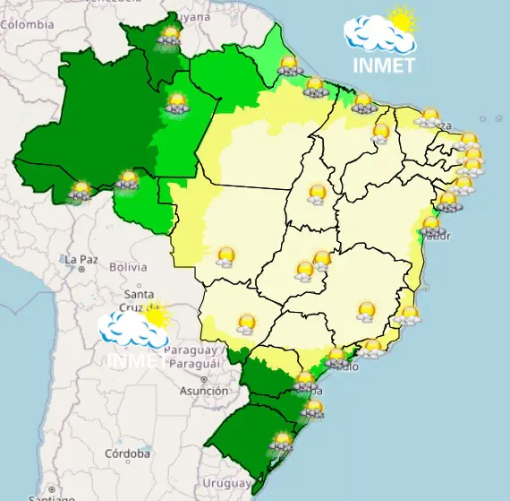mapa do inmet
