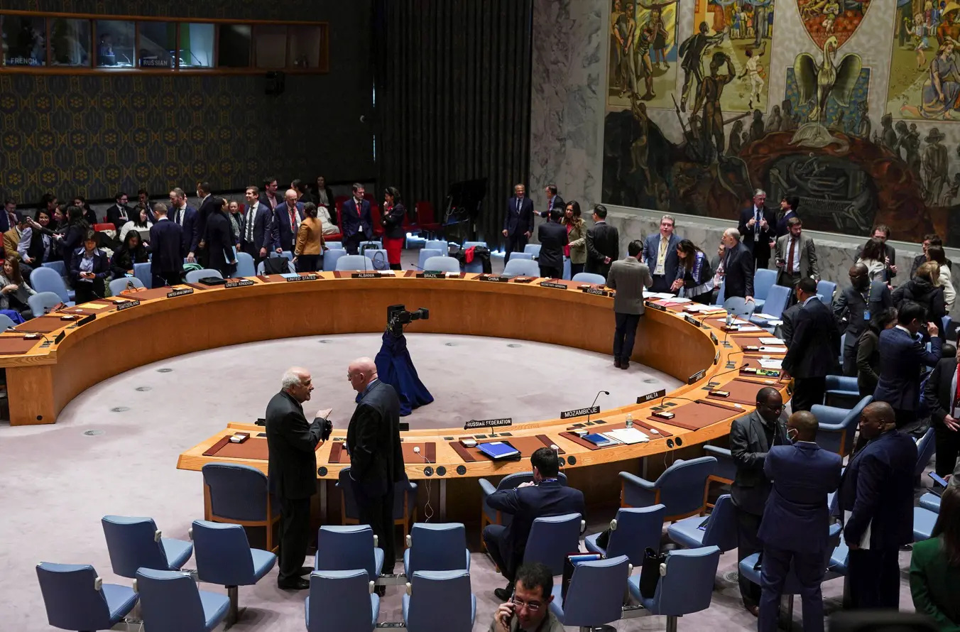 ONU | O Conselho de Segurança da ONU, duranta reunião nesta sexta-feira, 22, em Nova York - 22/12/2023 | Foto: David Dee Delgado/Reuters