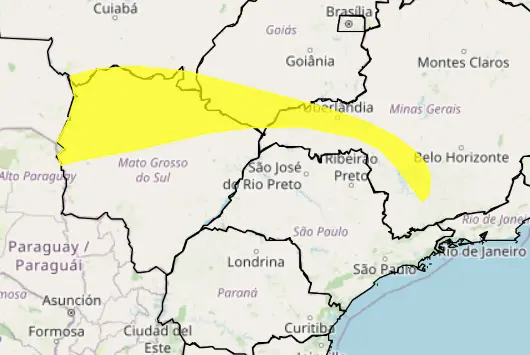 alerta amarelo - tempestade
