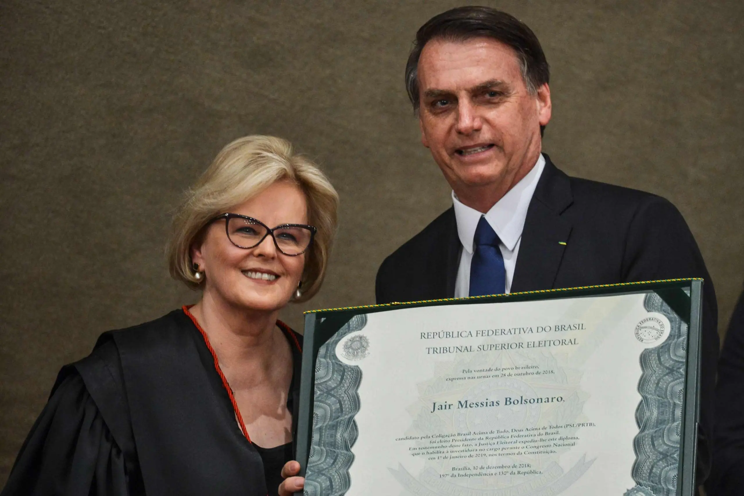 rosa weber e jair bolsonaro