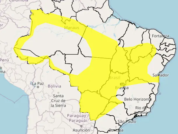 alertas de chuva pelo brasil