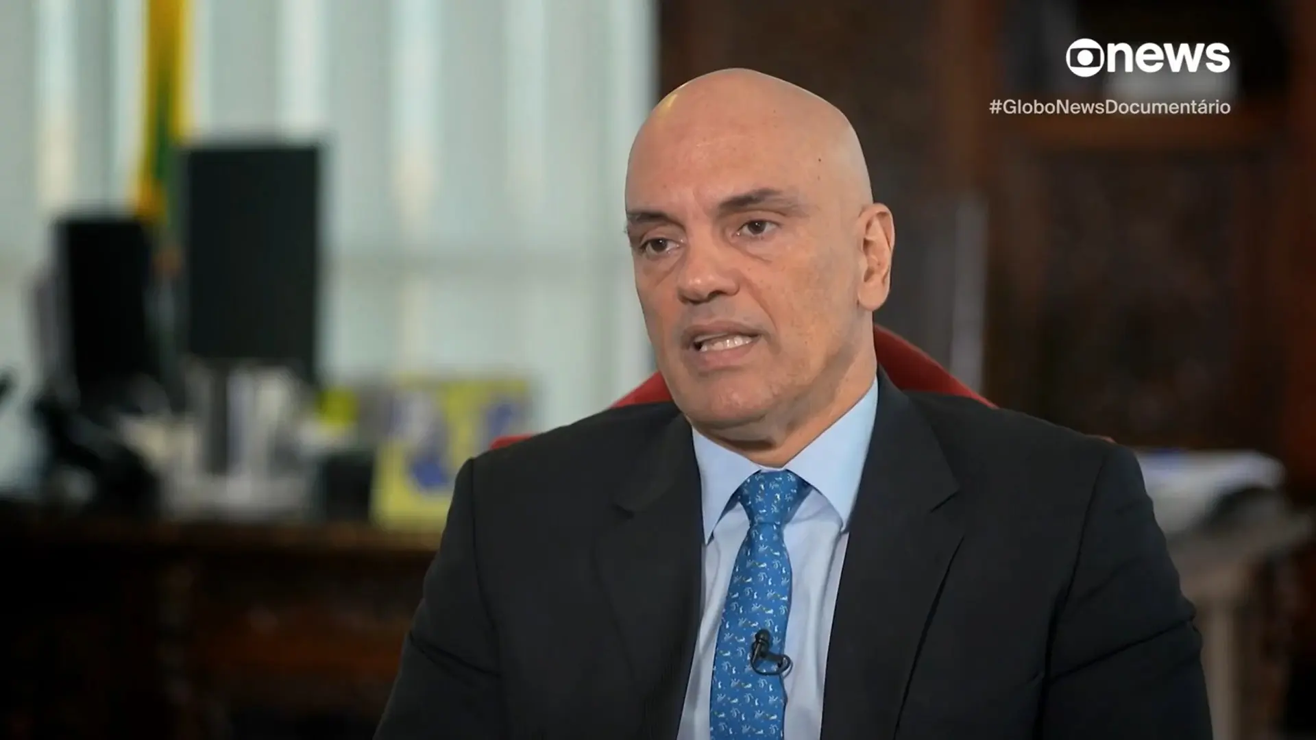 Foto de Alexandre de Moraes em documentário produzido pela Globo
