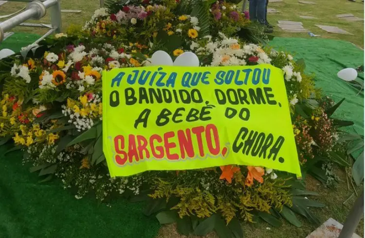 assassino do sargento roger dias cunha - protesto
