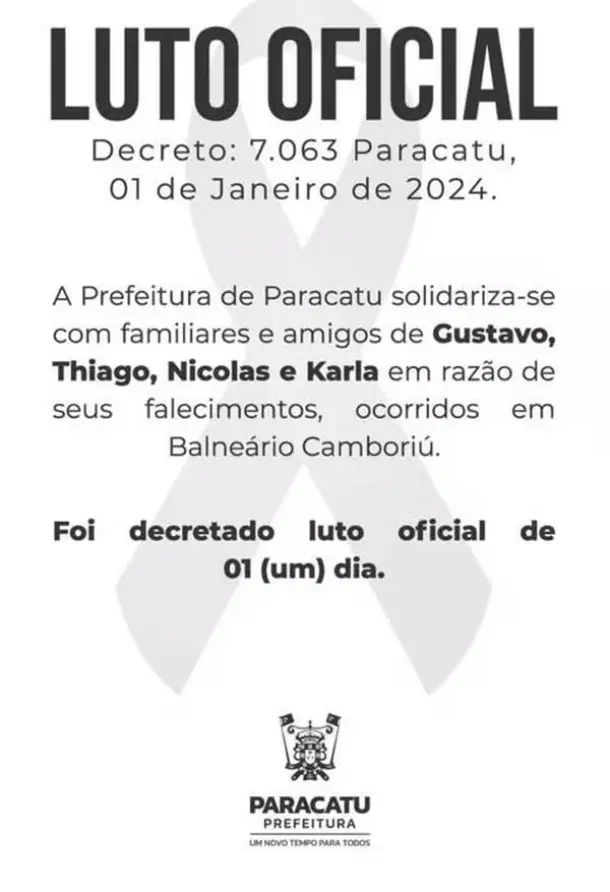 luto jovens Paracatu MG