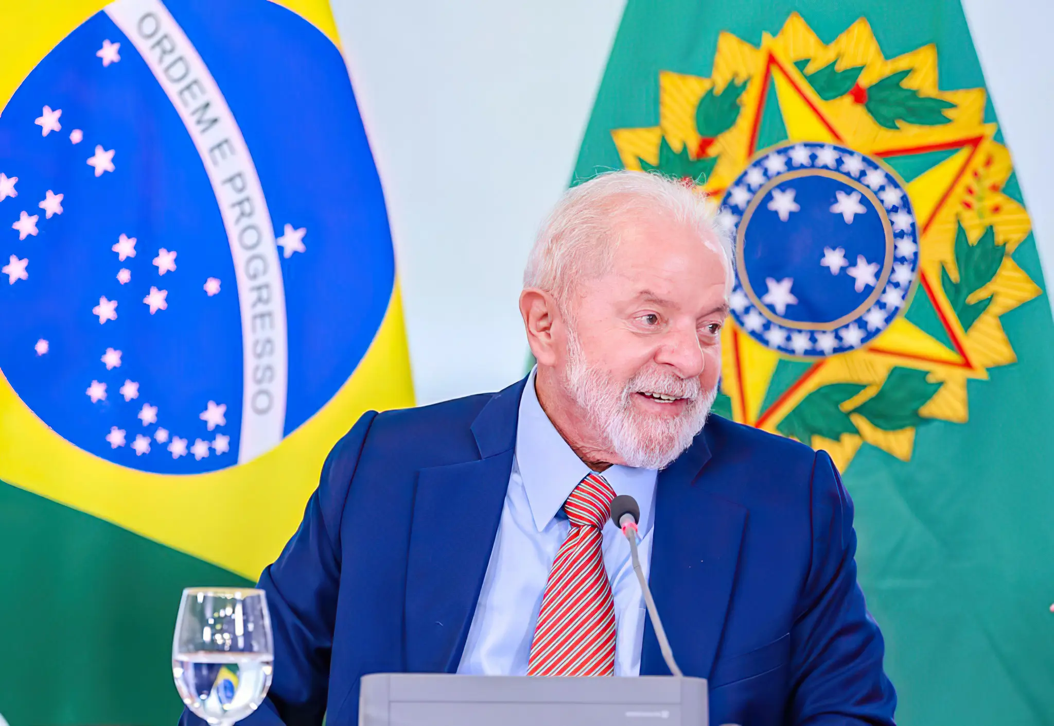 Lula | O presidente Lula, durante assinatura da Sanção da Lei Orçamentária Anual (LOA 2024), no Palácio do Planalto | Foto: Ricardo Stuckert/Agência Brasil