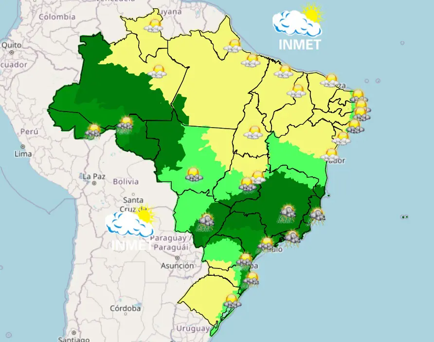 previsão do tempo - chuva manhã