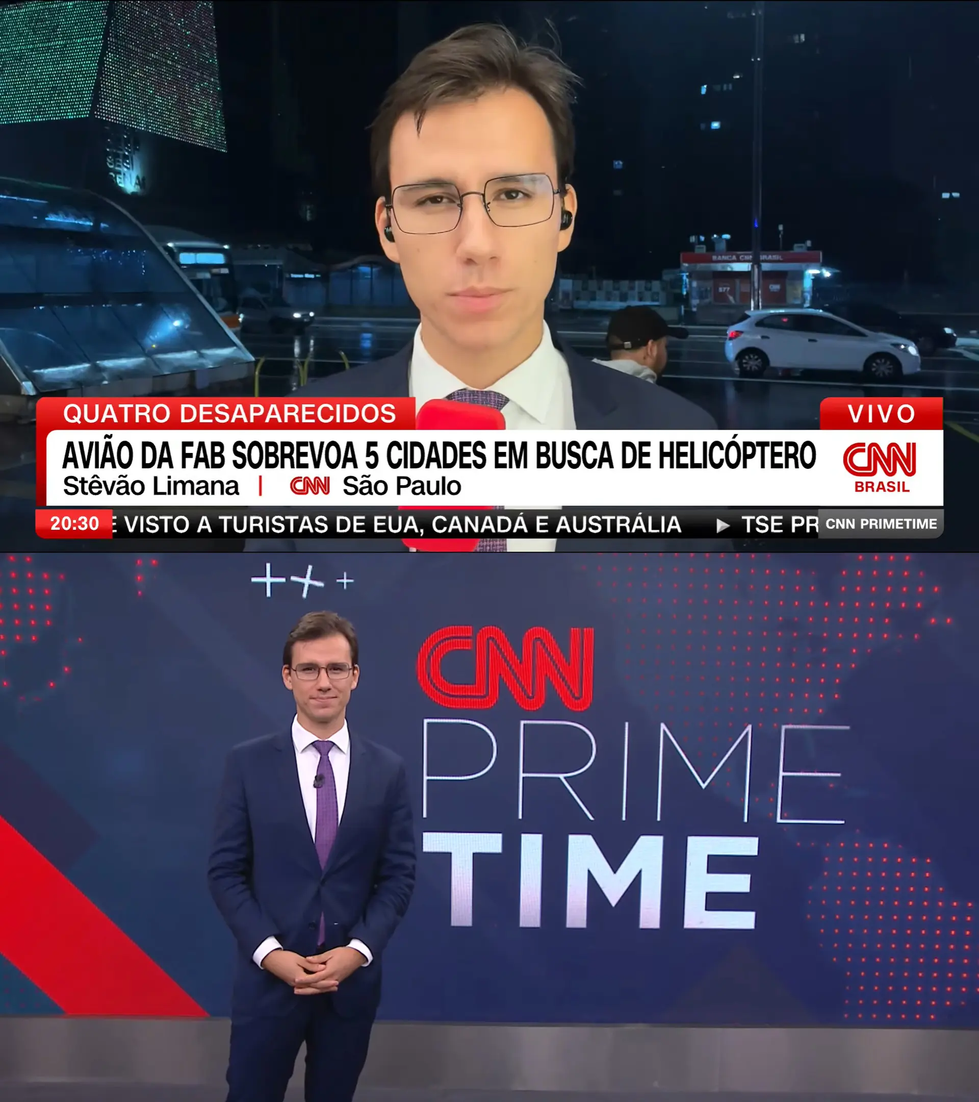 Foto de Stêvão Limana no CNN Primetime de quinta-feira (4)