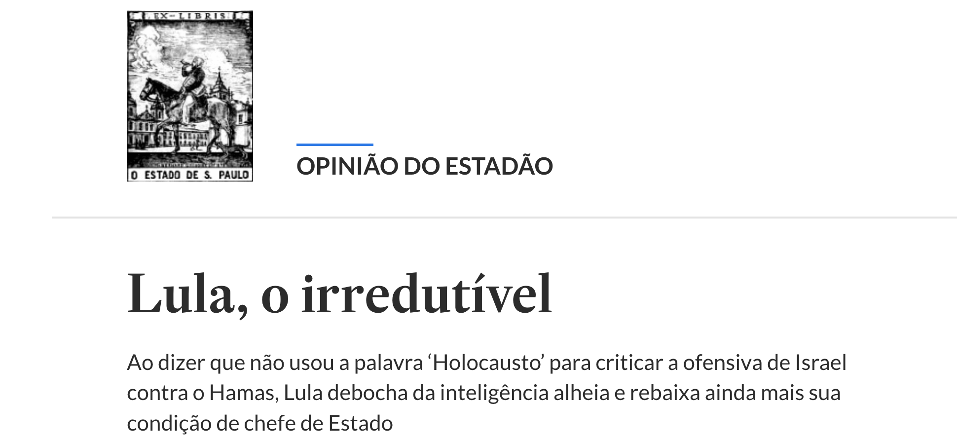 lula israel estadão