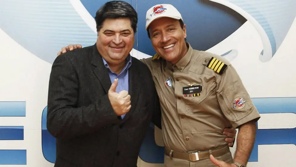 Foto de José Luiz Datena e Comandante Hamilton