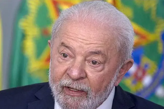 O presidente Luiz Inácio Lula da Silva, durante coletiva de imprensa no Planalto