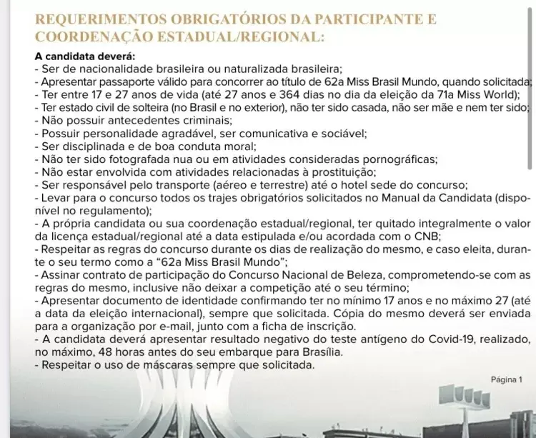 regulamento miss acre mundo