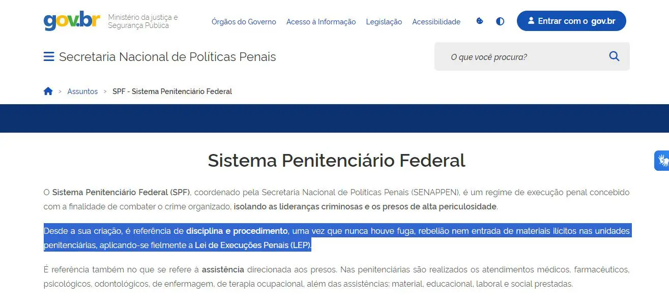 Print do site da Senappen na tarde da quinta-feira 15