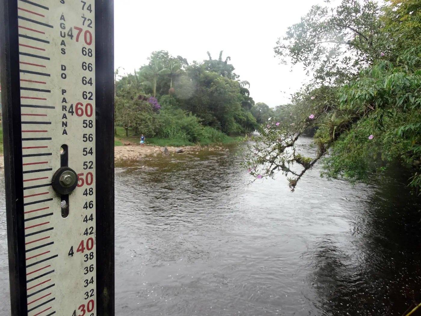 Medidor de nível de água no Paraná