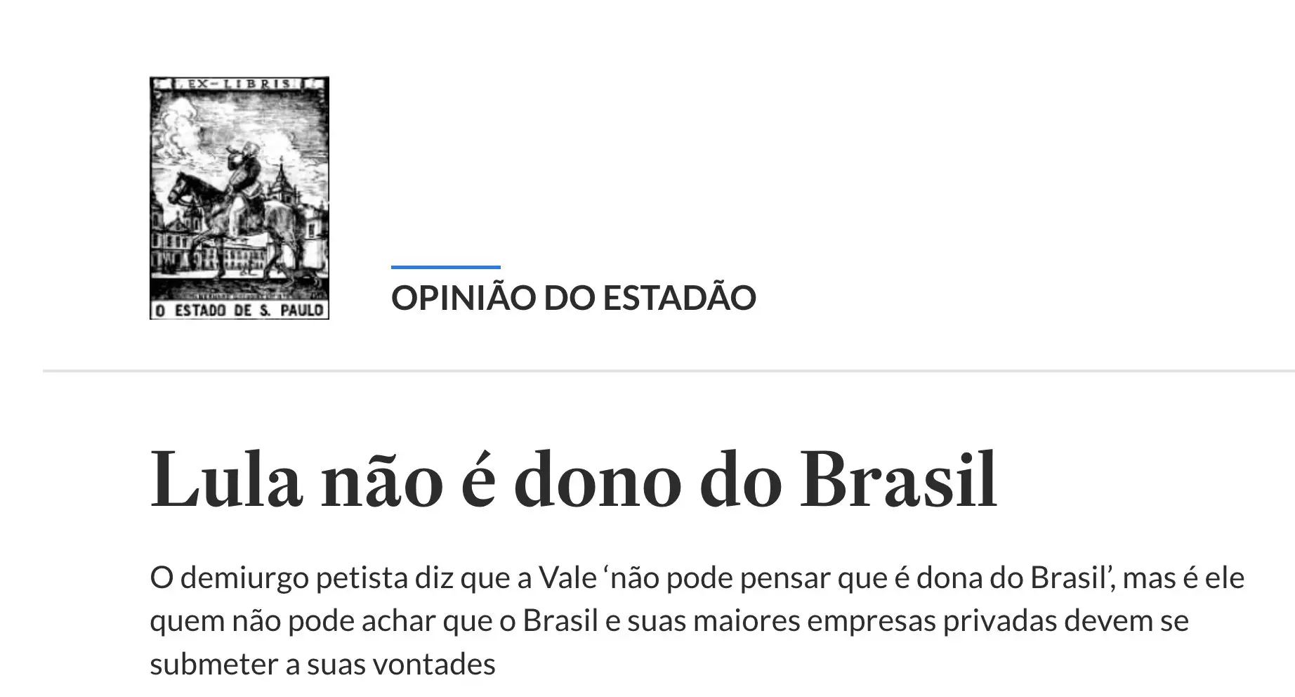 Estadão lula Vale