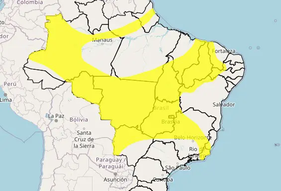 alerta amarelo - brasil