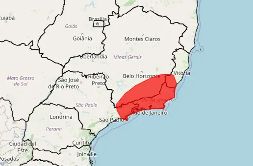 alerta vermelho de chuvas intensas no Sudeste - previsão do tempo - 22032024