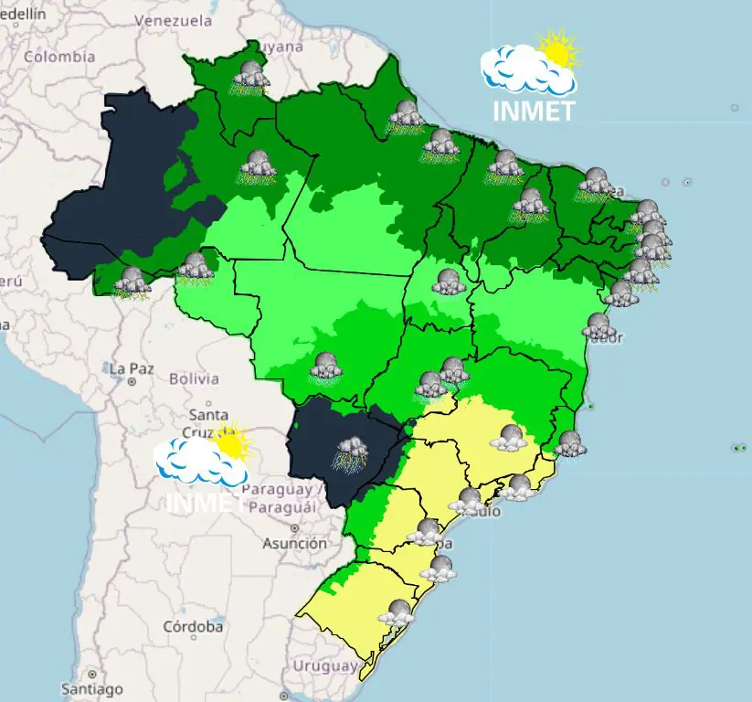 previsão do tempo noite