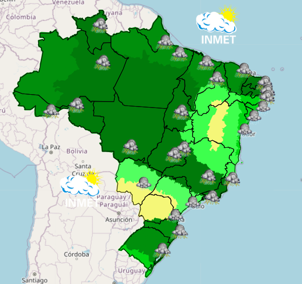 mapa clima noite