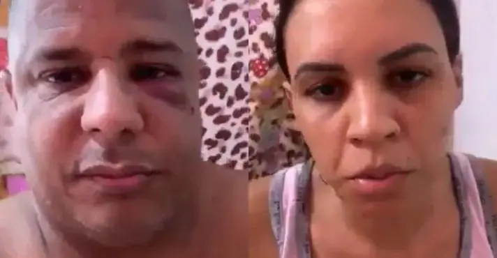 Ex-jogador e Taís Alcantara 