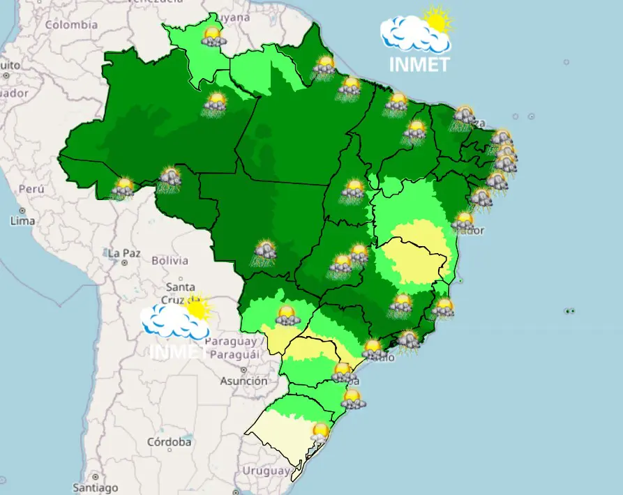 previsão do tempo com chuva - 28032024 - tarde