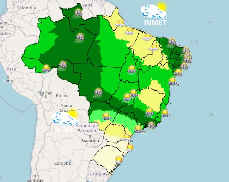 previsão do tempo com chuva - 28032024