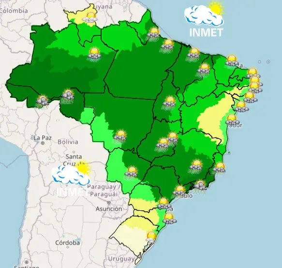 previsão do tempo - mapa das chuvas - 22032024