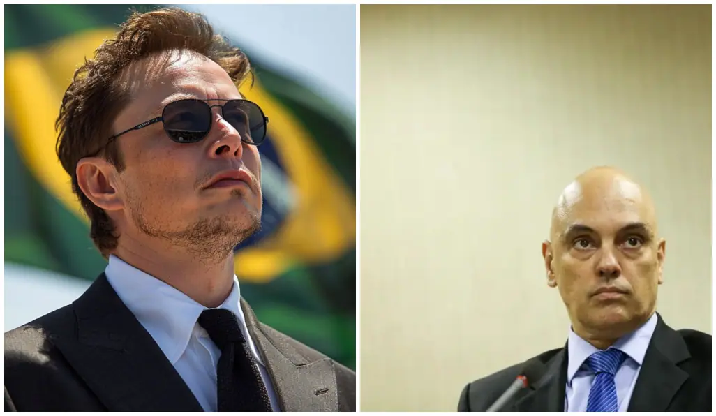 Elon Musk e as postagens que mencionaram Alexandre de Moraes já alcançaram 314 milhões de visualizações entre os seus 180 milhões de seguidores | Foto: Montagem Revista Oeste/Twitter/X/Marcelo Camargo/Agência Brasil