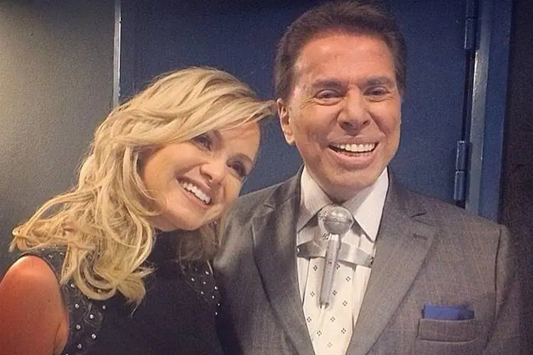 Foto de Eliana e Silvio Santos