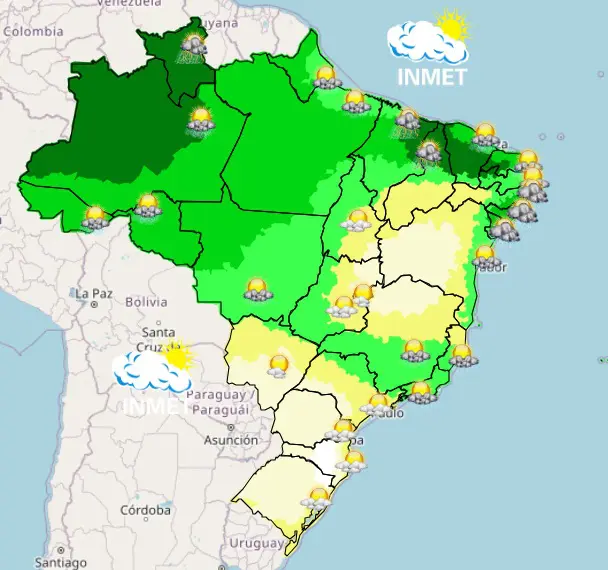 mapa manhã