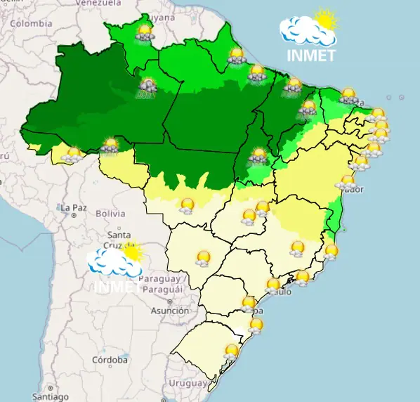 mapa sabado manhã