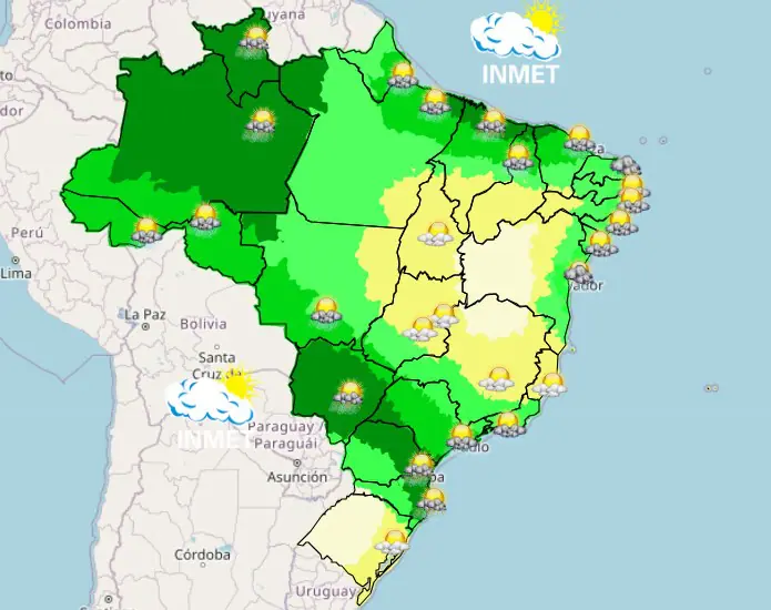 previsão do tempo chuva no brasil - 16042024 - manhã