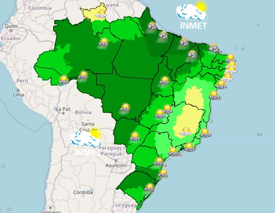 previsão do tempo com chuva - 12042024 - tarde